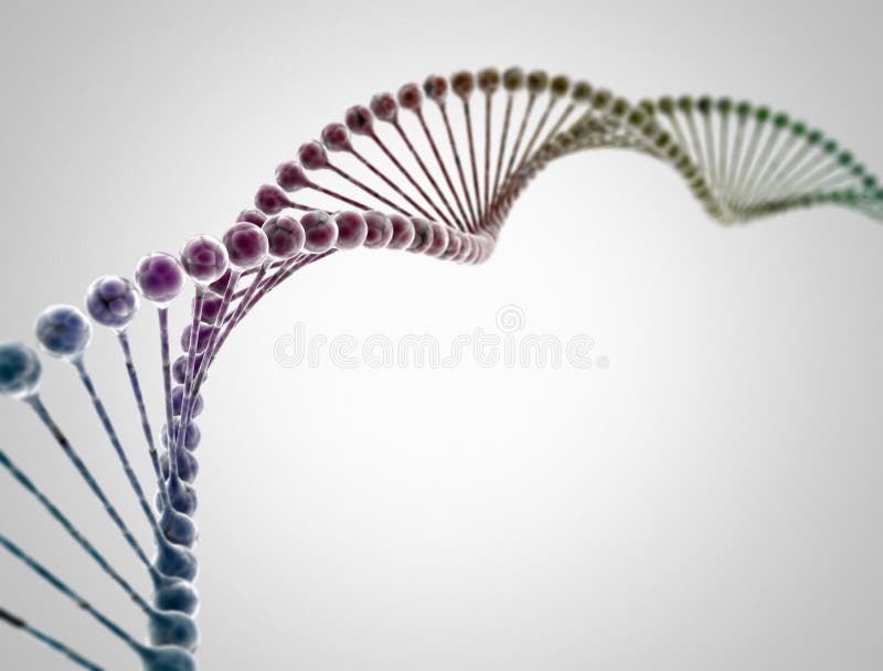 Multi color DNA string stock illustration