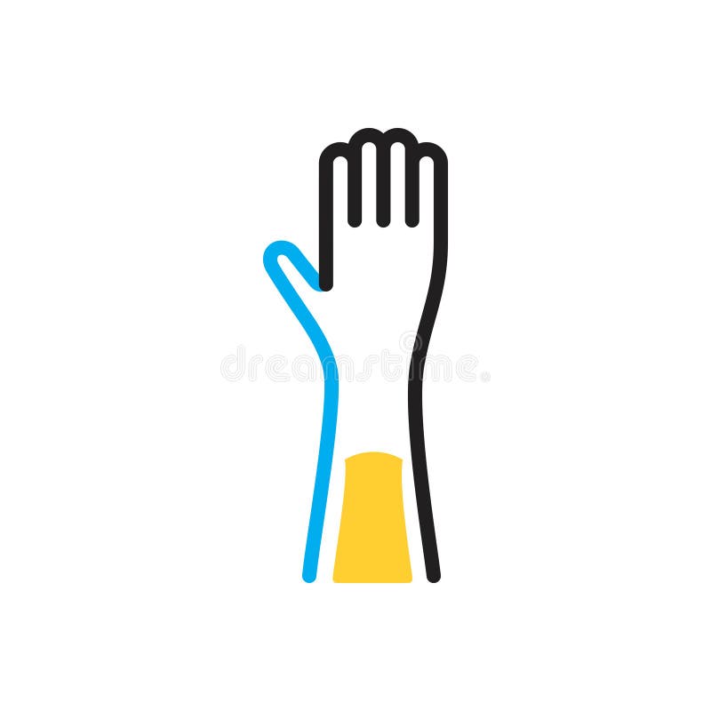 Multi color icon for Hand, palm and body vector illustration