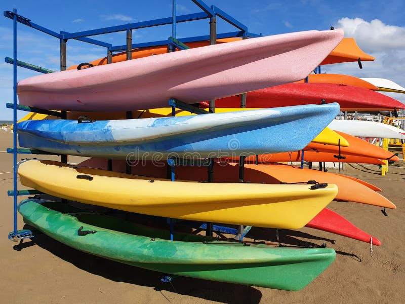 Multicolored Canoes or Kayaks Stock Image Image of multicolored