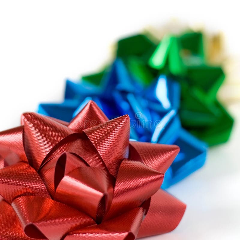 Multicolored Christmas Bows Stock Photo Image of gift, green 11821276