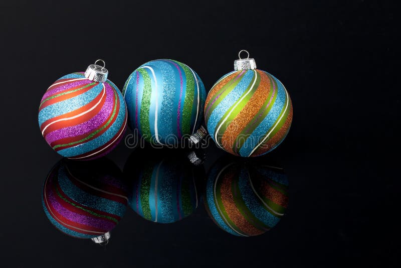 Multicolored Christmas Ornaments Stock Photo Image of design