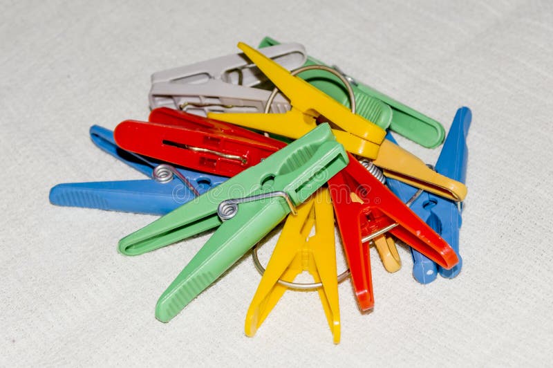 Multicolored clothespins stock image. Image of group 32905671