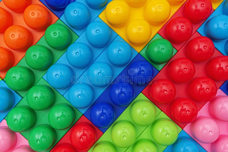 Children&#x27;s multi-colored constructor as an abstract background. Multicolored blocks close-up. royalty free stock photos