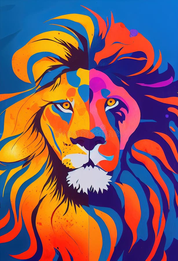 Multi Colored Lion Head Stock Illustrations – 567 Multi Colored Lion Head Stock Illustrations ...