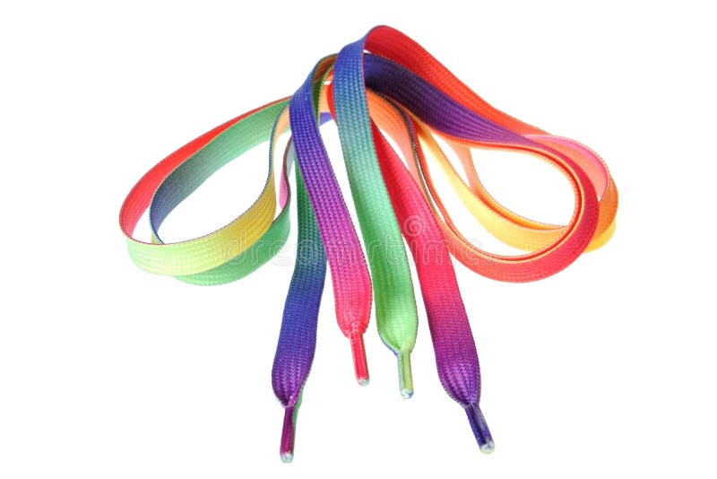 Multi Colored Ropes for Shoes. Stock Image - Image of style, tied: 22107353