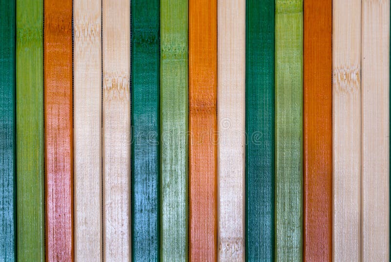 Multi Colored Wooden Plank Wall Stock Photo - Image of background