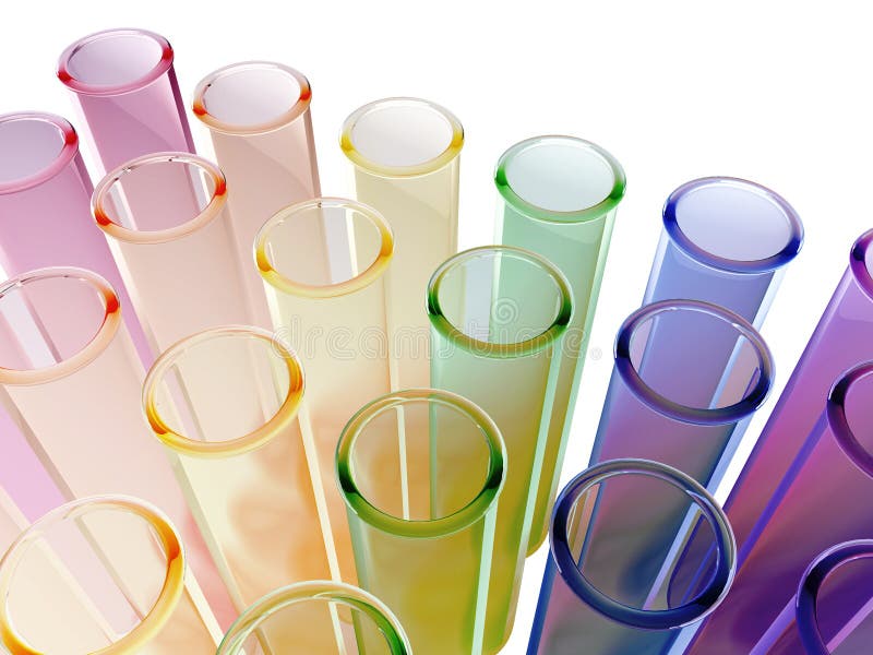 Multi colour test tubes