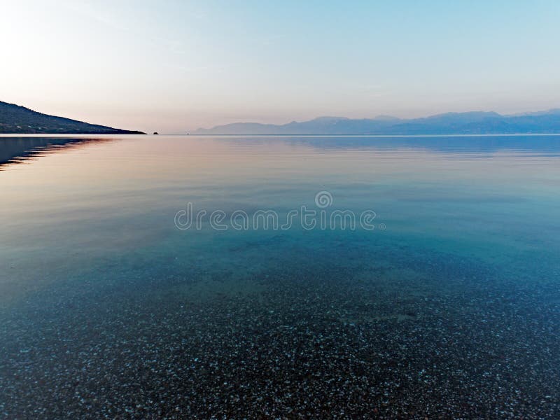 Multi Dawn Seascape colorida, Grécia fotos de stock royalty free