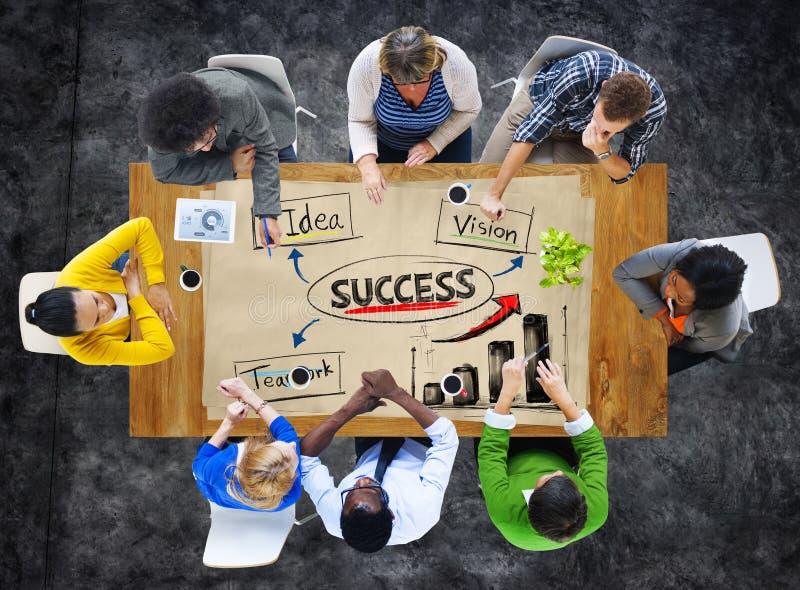 Multi-Ethnc Group of People in a Meeting and Success Concepts royalty free stock photography Multi-Ethnc Group of People in a Meeting and Success Concepts royalty free stock photography