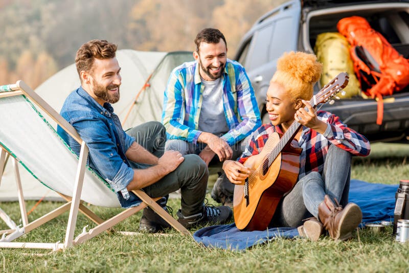 Friends during the Outdoor Recreation Stock Image - Image of picnic ...