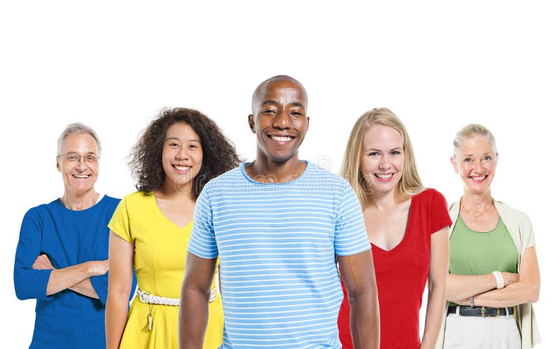 Multi-ethnic group people Cheerful Smiling Concept