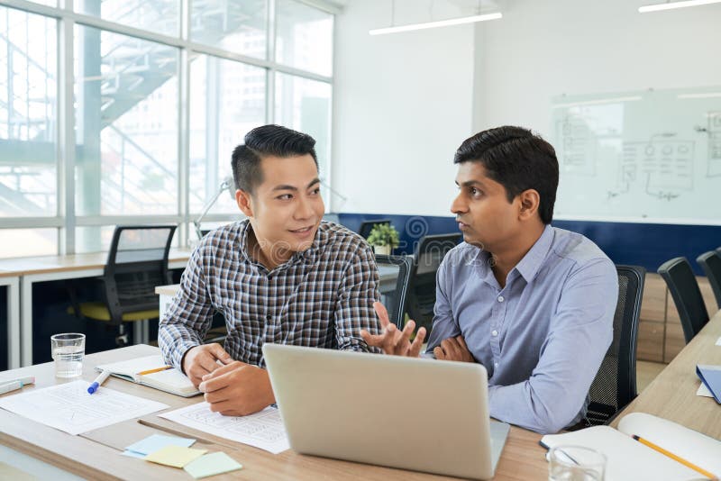 Multi-ethnic Team of UX Designers royalty free stock photos