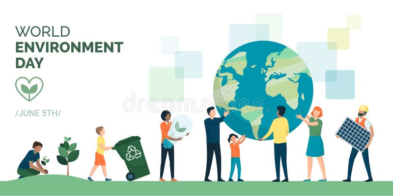 Multi-etnische groep die mensen een duurzame milieuvriendelijke levensstijl kiezen royalty-vrije illustratie Multi-etnische groep die mensen een duurzame milieuvriendelijke levensstijl kiezen royalty-vrije illustratie