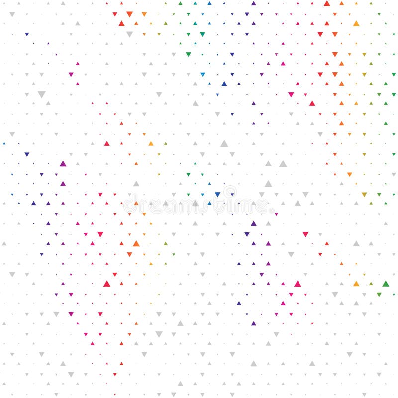Multi farbiger moderner geometrischer abstrakter Hintergrund des Vektors Neues Designdreieckmuster in der Halbtonart lizenzfreie abbildung