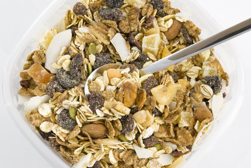 Multi fruit and nut muesli stock photo. Image of breakfast 10677416