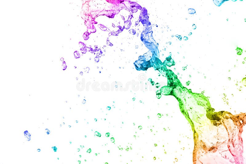 Multi Color Liquid Splash on white background. Multi Color Liquid Splash on white background