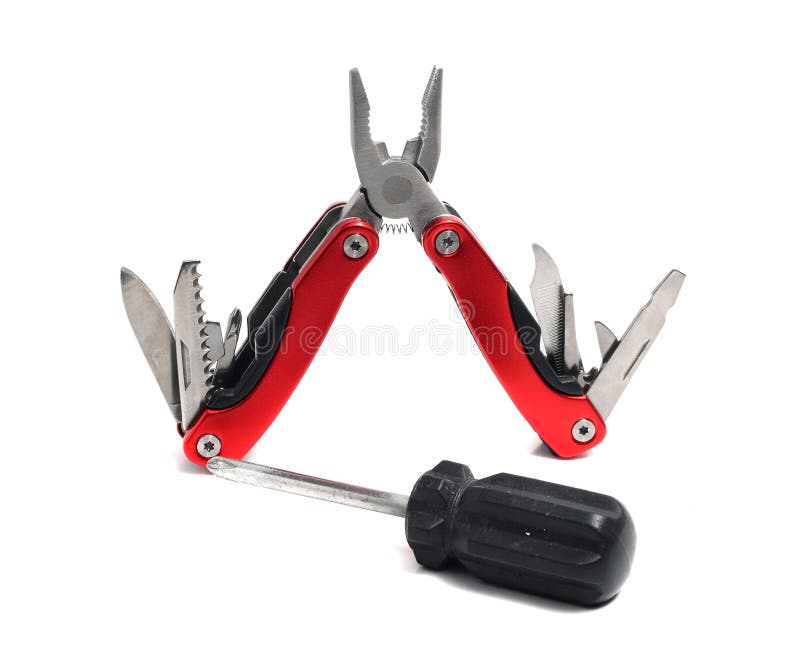 Multi tool and screwdriver stock image. Image of sharp 47773279
