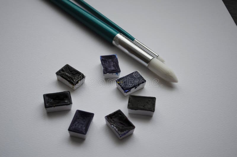 Multi Tools Artists Paint Brushes the Watercolor Box Paints Stock Photo Image of watercolor