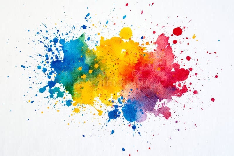 Multicfarbener Aquarell auf weißem Hintergrund. AI generiert vektor abbildung