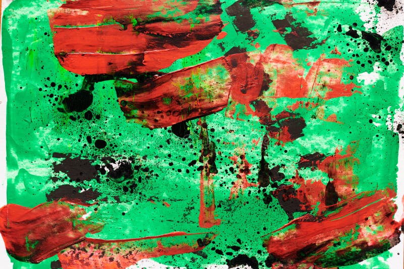 Multicolor abstract background, watercolor paint blots, lines and brush strokes on white paper royalty free stock photography