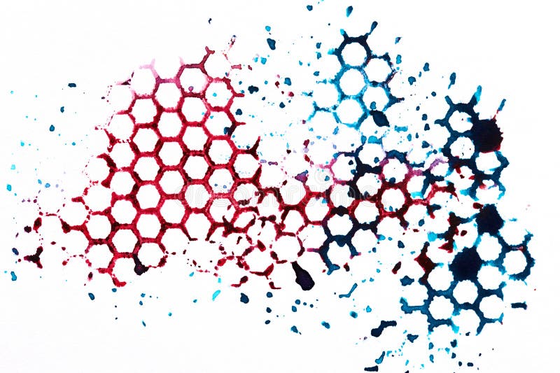 Multicolor brush strokes and paint spots on paper, bright contrasting background royalty free illustration