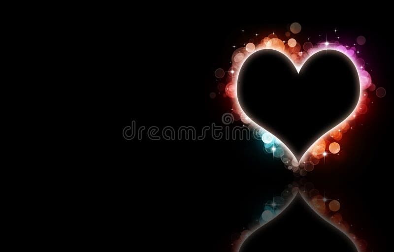 Multicolor Bokeh heart stock illustration. Illustration of love - 65352754