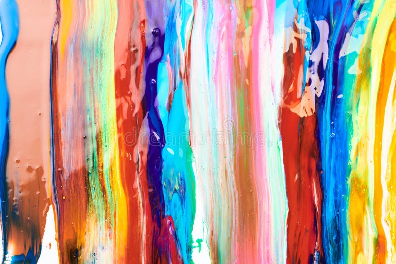Multicolor brush strokes abstract background. Colorful acrylic ink blots and stains pattern, wallpaper print, fluid art stock images