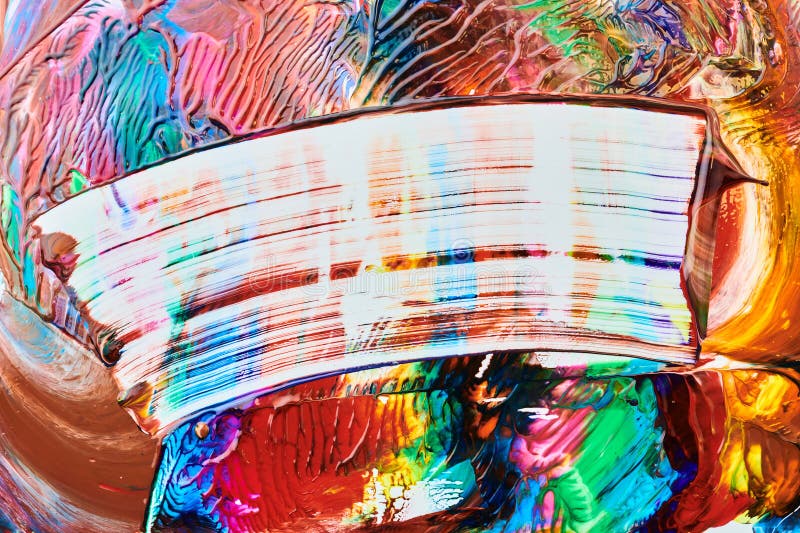 Multicolor brush strokes abstract background. Colorful acrylic ink blots and stains pattern, wallpaper print, fluid art royalty free stock photos