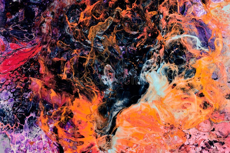 Multicolor brush strokes abstract background. Colorful acrylic ink blots and stains pattern, wallpaper print, fluid art royalty free stock photos