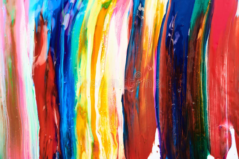 Multicolor brush strokes abstract background. Colorful acrylic ink blots and stains pattern, wallpaper print, fluid art royalty free stock images