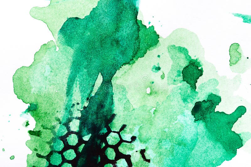 Multicolor brush strokes and paint spots on paper, bright contrasting background royalty free illustration
