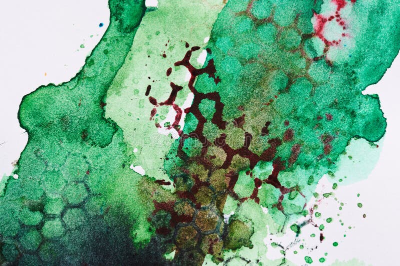 Multicolor brush strokes and paint spots on paper, bright contrasting background royalty free illustration
