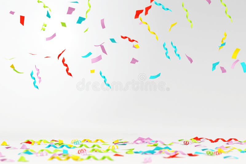 Multicolor Confetti Falling on the Floor Overlay Stock Illustration Illustration of