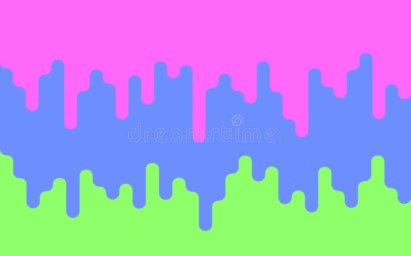 Drips Green Color of Paint Design on White Background Stock Vector