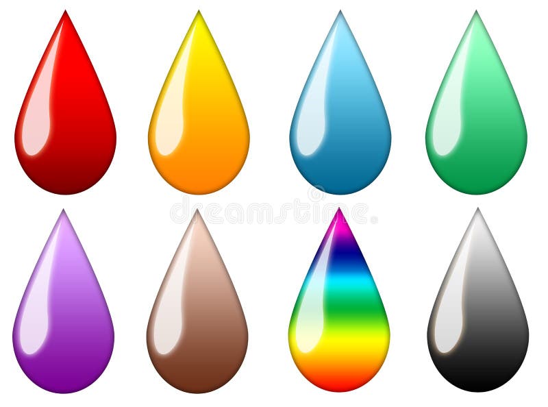Multicolor Drops vector illustration
