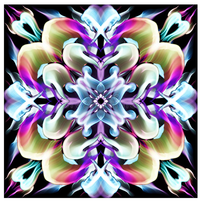 Multicolor element decorative on a white background,abstract pattern,stamp,star,snowflake royalty free illustration