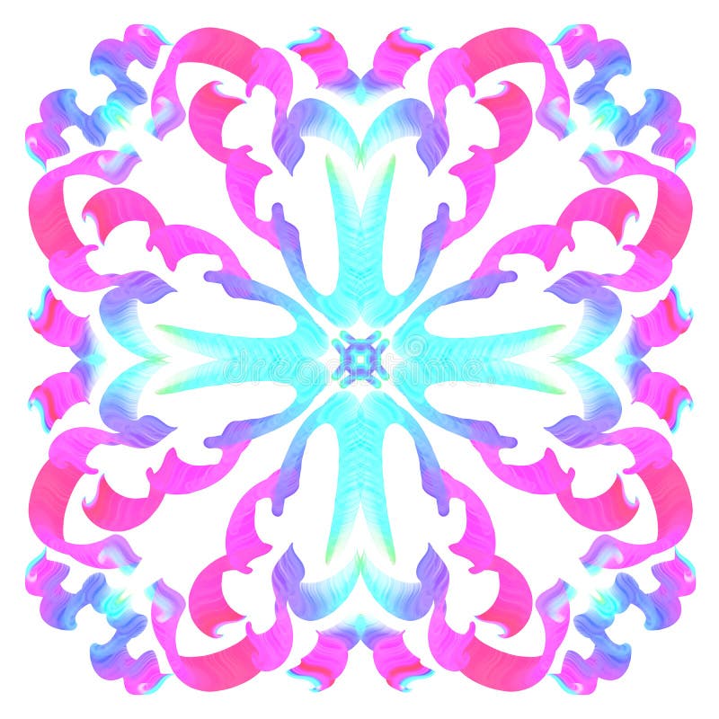 Multicolor element on a white background,abstract pattern,stamp,star,snowflake ,lace vector illustration