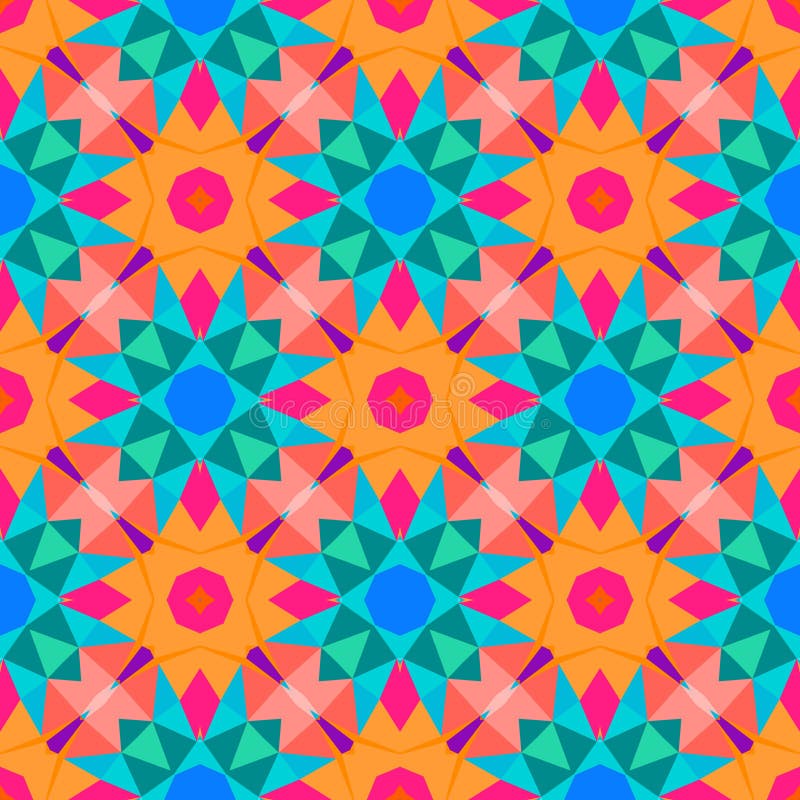 Multicolor geometric pattern in bright color. vector illustration