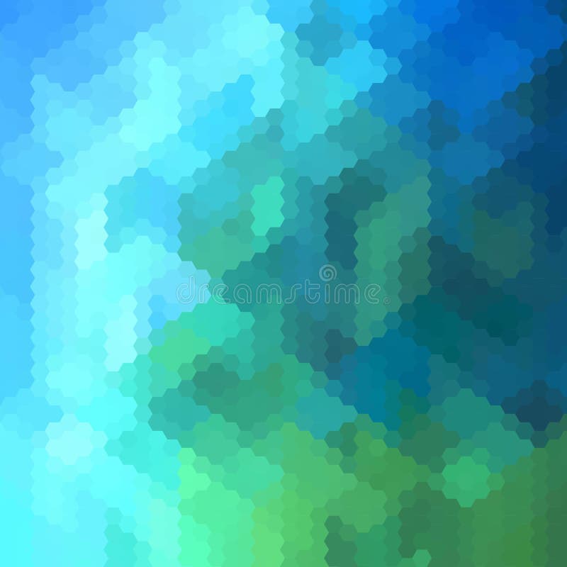 Multicolor Green Blue Geometric Rumpled Triangular Low Poly Origami 