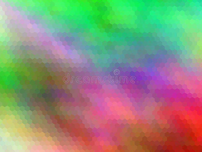 Blurred abstract background. Multicolor hexagonally pixeled abstract background. stock illustration Blurred abstract background. Multicolor hexagonally pixeled abstract background. stock illustration