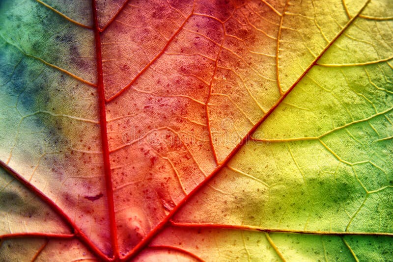 Multicolor leaf with texture