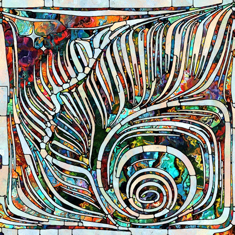 Artificial Stained Glass stock image