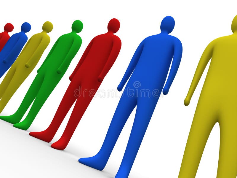 Multicolor people #3 royalty free illustration Multicolor people #3 royalty free illustration