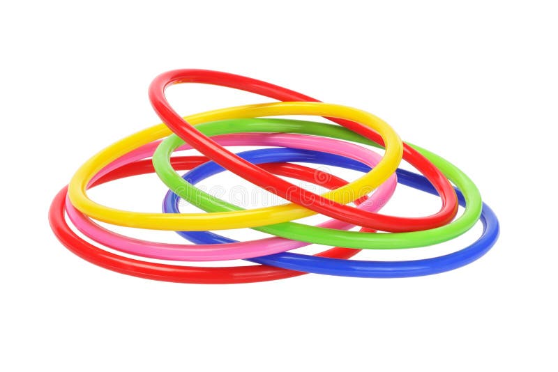 Multicolor Plastic Bangles royalty free stock images