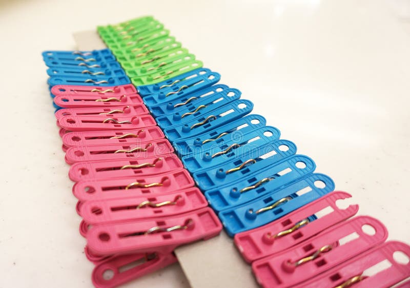 Multicolor Plastic Clothespins Stock Photo Image of orange, hold