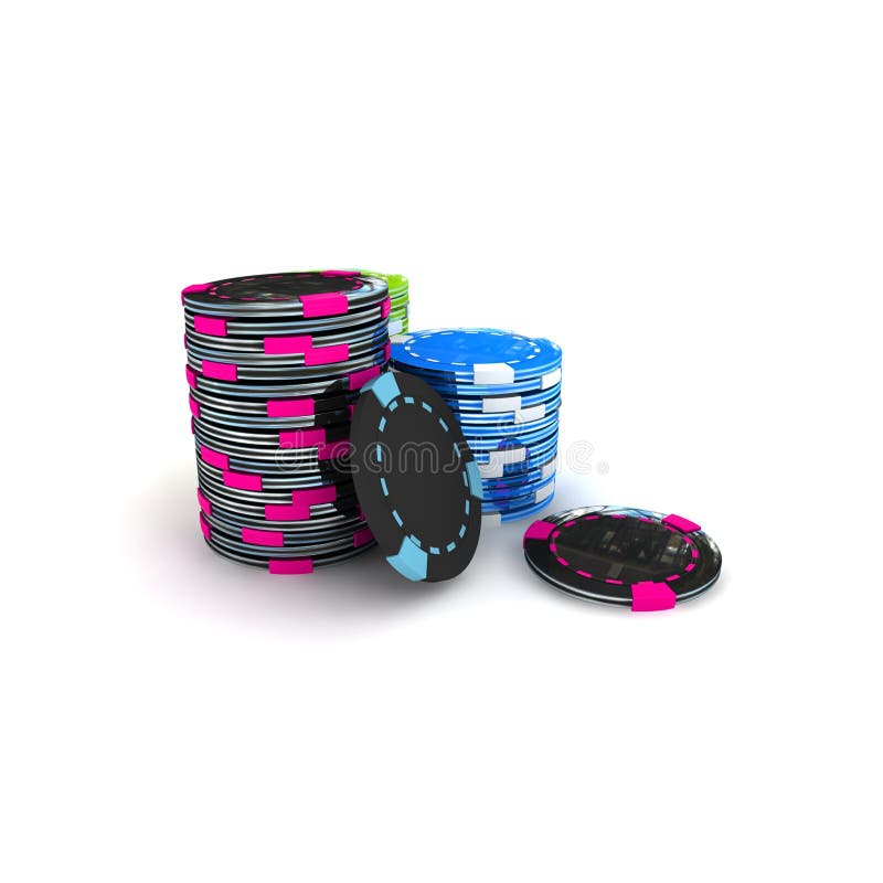 Multicolor poker chips stock illustration. Illustration of holdem