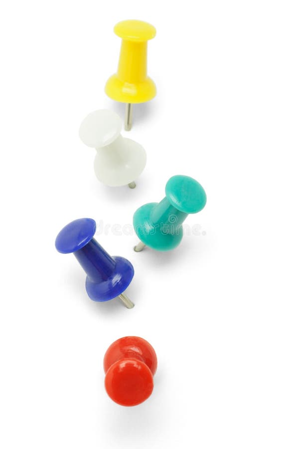 Multicolor push pins