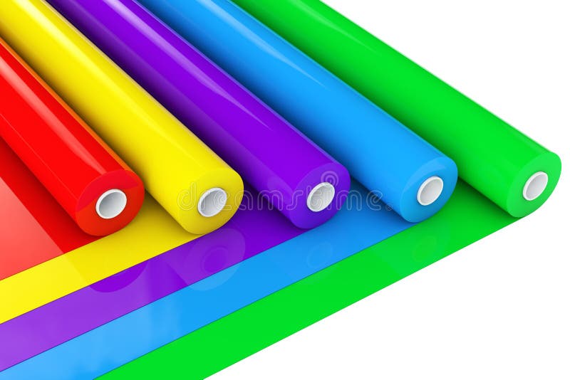 Color Plastic Rolls Stock Illustrations – 122 Color Plastic Rolls