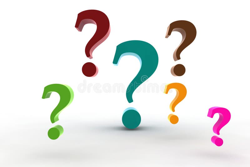 Multicolor question-marks vector illustration