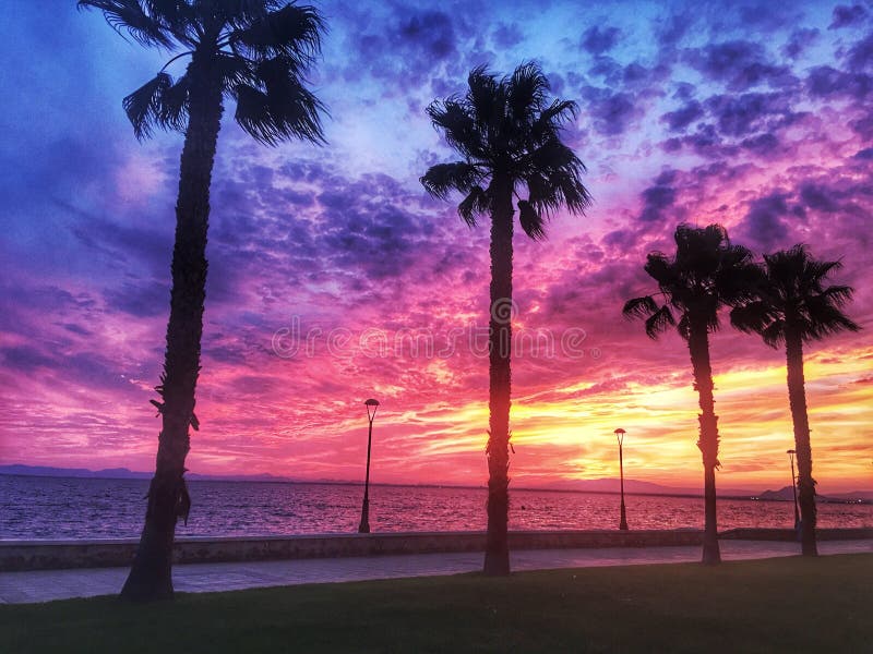 Multicolor Sunset stock photo. Image of sunset, amazing - 99909910